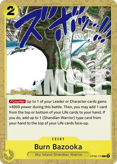 Burn Bazooka (Two Legends Pre - Release Cards) Near Mint - Nick Nack's Full Frontal Attack