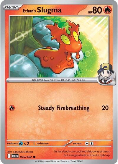 Ethan's Slugma (SV10: Destined Rivals) Near Mint Reverse Holofoil - Nick Nack's Full Frontal Attack