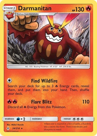 Darmanitan (SM - Unbroken Bonds) Near Mint - Nick Nack's Full Frontal Attack