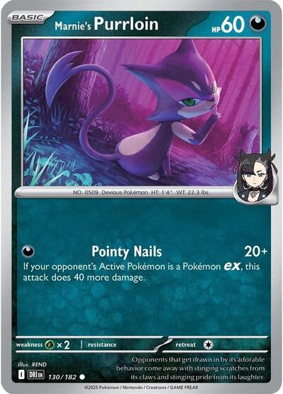 Marnie's Purrloin (SV10: Destined Rivals) Near Mint - Nick Nack's Full Frontal Attack