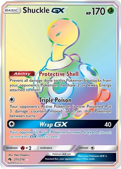 Shuckle GX (Secret) (SM - Lost Thunder) Near Mint Holofoil - Nick Nack's Full Frontal Attack
