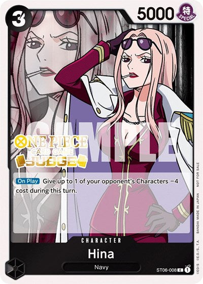 Hina (Judge Pack Vol. 3) (One Piece Promotion Cards) Near Mint Foil