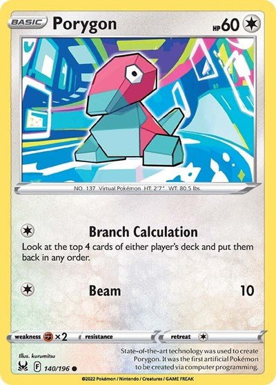 Porygon (SWSH11: Lost Origin) Near Mint - Nick Nack's Full Frontal Attack
