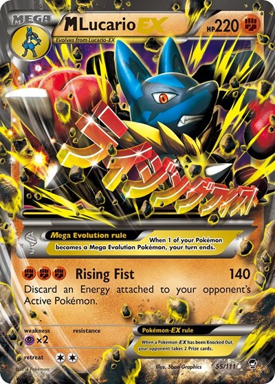 M Lucario EX (XY - Furious Fists) Heavy Play Holofoil