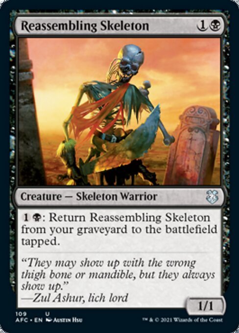 Reassembling Skeleton (Commander 2021 Forgotten Realms) Near Mint - Nick Nack's Full Frontal Attack