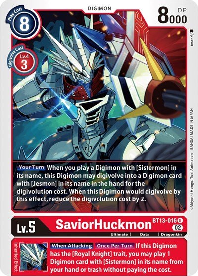 SaviorHuckmon (Versus Royal Knights) Near Mint - Nick Nack's Full Frontal Attack