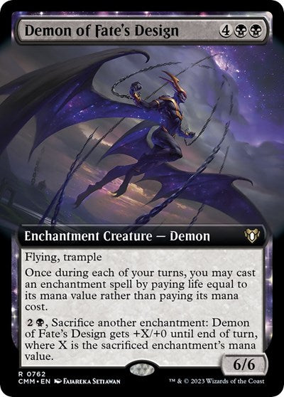 Demon of Fate's Design (Extended Art) (Commander Masters) Near Mint Foil