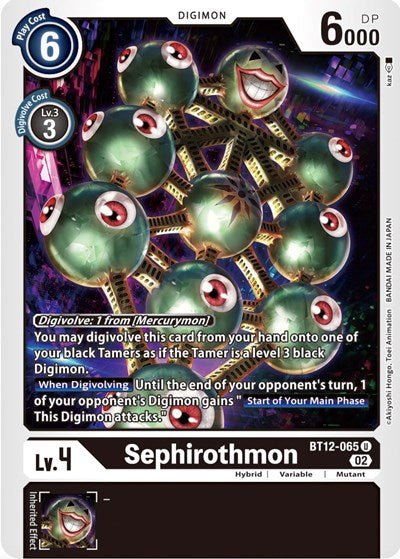 Sephirothmon (Across Time) Near Mint - Nick Nack's Full Frontal Attack