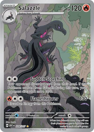 Salazzle - 224 (ME: Ascended Heroes) Near Mint Holofoil - Nick Nack's Full Frontal Attack
