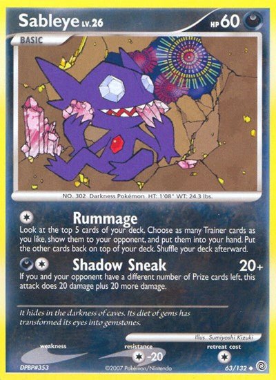 Sableye (Secret Wonders) Heavy Play - Nick Nack's Full Frontal Attack