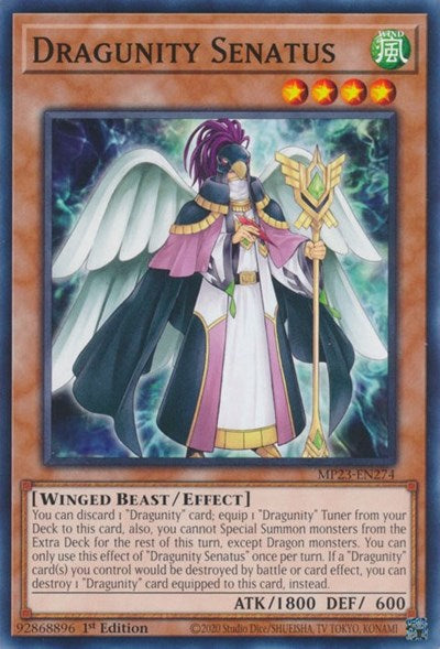 Dragunity Senatus (25th Anniversary Tin: Dueling Heroes Mega Pack) Light Play 1st Edition