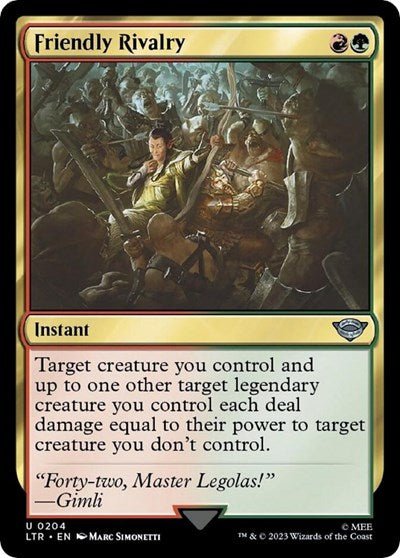 Friendly Rivalry (Universes Beyond: The Lord of the Rings: Tales of Middle-earth) Near Mint - Nick Nack's Full Frontal Attack