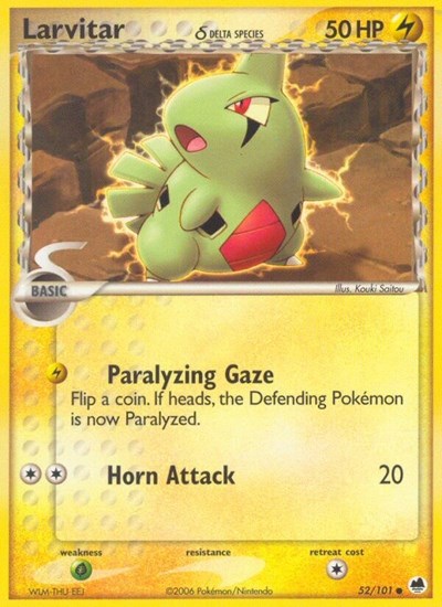 Larvitar (Delta Species) (Dragon Frontiers) Light Play
