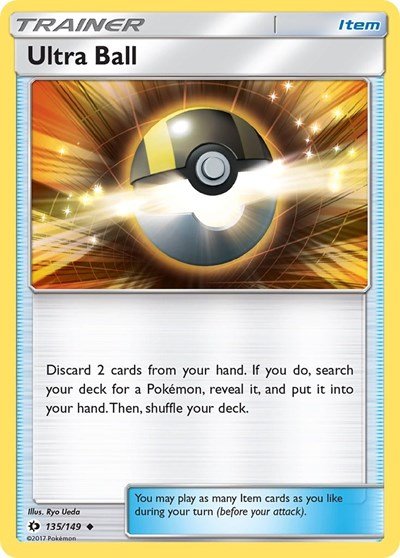 Ultra Ball (SM Base Set) Medium Play - Nick Nack's Full Frontal Attack