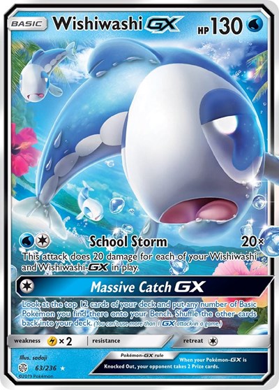 Wishiwashi GX (SM - Cosmic Eclipse) Light Play Holofoil