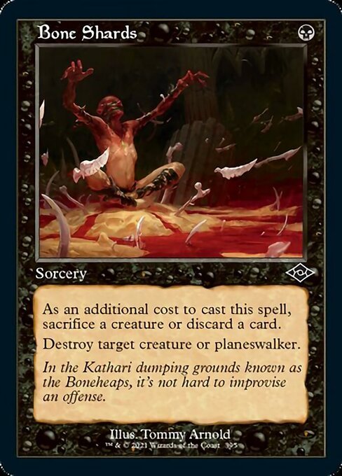 Bone Shards (Retro Frame) (Modern Horizons 2) Light Play Foil - Nick Nack's Full Frontal Attack