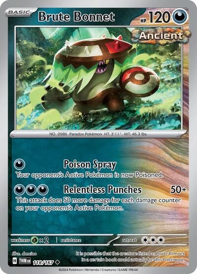 Brute Bonnet (SV06: Twilight Masquerade) Near Mint Reverse Holofoil - Nick Nack's Full Frontal Attack