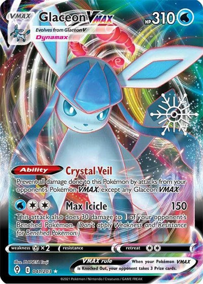 Glaceon VMAX - 041/203 (Holiday Calendar) (Miscellaneous Cards & Products) Near Mint Holofoil