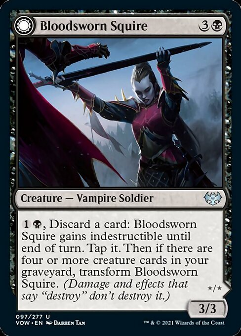 Bloodsworn Squire / Bloodsworn Knight (Innistrad: Crimson Vow) Near Mint