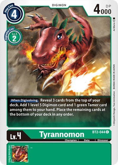 Tyrannomon BT2 - 044 (Release Special Booster) Near Mint - Nick Nack's Full Frontal Attack