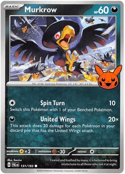 Murkrow (Trick or Trade BOOster Bundle 2023) Light Play - Nick Nack's Full Frontal Attack