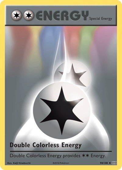 Double Colorless Energy (XY - Evolutions) Medium Play - Nick Nack's Full Frontal Attack