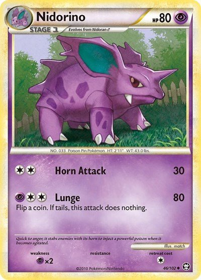 Nidorino (Triumphant) Damaged / Poor - Nick Nack's Full Frontal Attack