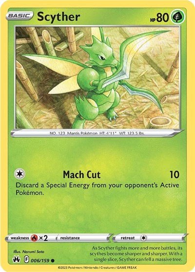 Scyther (Crown Zenith) Near Mint Reverse Holofoil - Nick Nack's Full Frontal Attack
