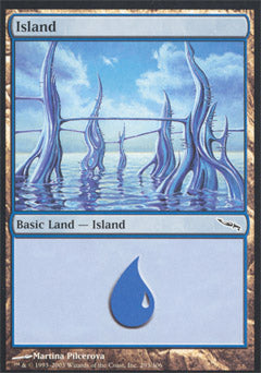 Island (293) (Mirrodin) Light Play Foil