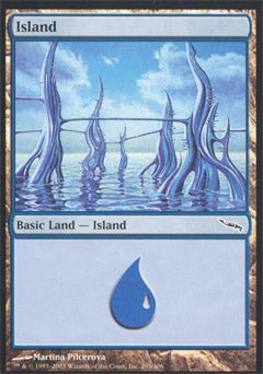 Island (293) (Mirrodin) Light Play Foil - Nick Nack's Full Frontal Attack