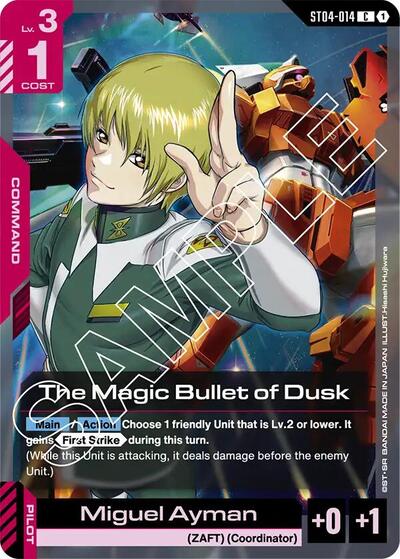 The Magic Bullet of Dusk (Starter Deck 04: SEED Strike) Near Mint - Nick Nack's Full Frontal Attack