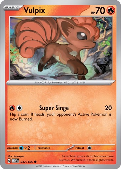 Vulpix (Scarlet and Violet: 151) Near Mint Reverse Holofoil