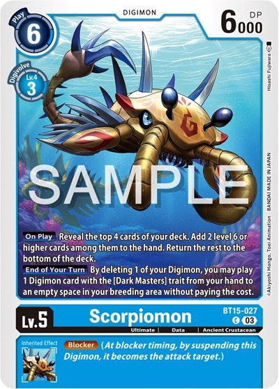 Scorpiomon (Exceed Apocalypse) Near Mint - Nick Nack's Full Frontal Attack
