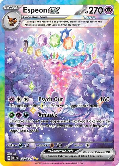 Espeon ex - 155 (SV: Prismatic Evolutions) Near Mint Holofoil