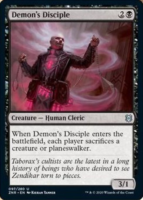 Demon's Disciple (Zendikar Rising) Near Mint - Nick Nack's Full Frontal Attack