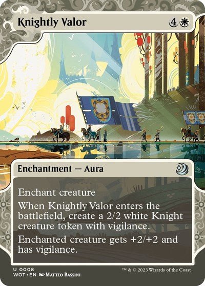 Knightly Valor (Wilds of Eldraine: Enchanting Tales) Near Mint - Nick Nack's Full Frontal Attack