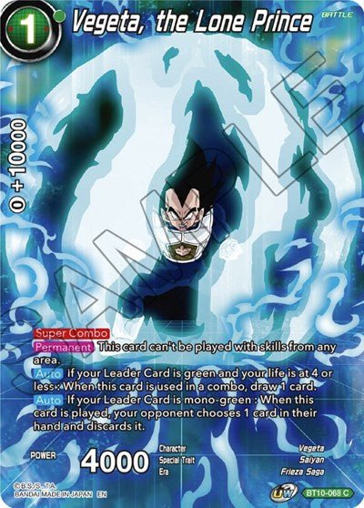Vegeta, the Lone Prince (Theme Selection: History of Vegeta) Near Mint Foil - Nick Nack's Full Frontal Attack