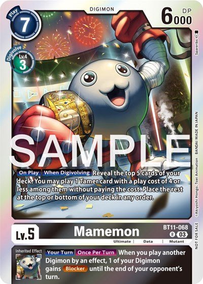 Mamemon (Official Tournament Pack Vol.12) (Dimensional Phase) Near Mint Foil - Nick Nack's Full Frontal Attack