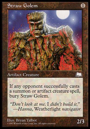 Straw Golem (Weatherlight) Light Play - Nick Nack's Full Frontal Attack