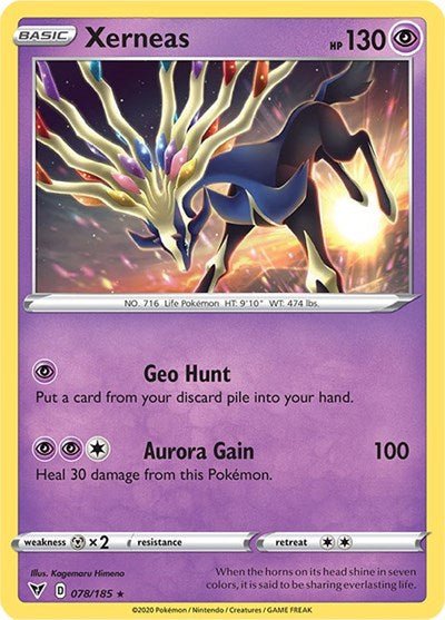 Xerneas (SWSH04: Vivid Voltage) Near Mint Holofoil - Nick Nack's Full Frontal Attack