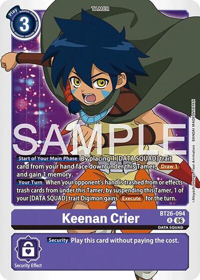 Keenan Crier (Timeless Bonds) Near Mint Foil