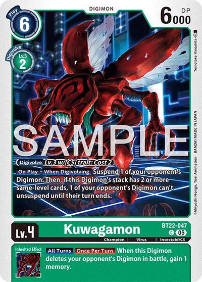 Kuwagamon (Cyber Eden) Near Mint - Nick Nack's Full Frontal Attack