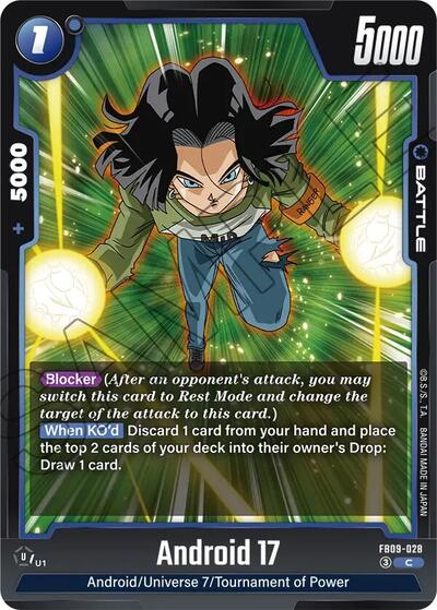 Android 17 FB09 - 028 (Dual Evolution) Near Mint - Nick Nack's Full Frontal Attack