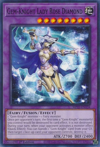 Gem-Knight Lady Rose Diamond (25th Anniversary Tin: Dueling Heroes Mega Pack) Light Play 1st Edition