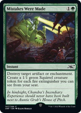 Mistakes Were Made (Unfinity) Near Mint Foil