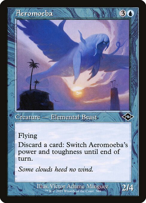 Aeromoeba (Retro Frame) (Foil Etched) (Modern Horizons 2) Near Mint Foil - Nick Nack's Full Frontal Attack