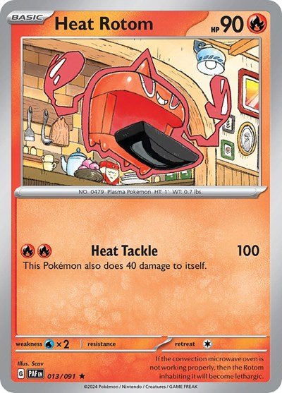 Heat Rotom (SV: Paldean Fates) Near Mint Holofoil - Nick Nack's Full Frontal Attack