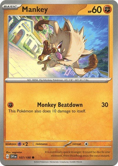 Mankey (Scarlet and Violet: Base Set) Near Mint - Nick Nack's Full Frontal Attack