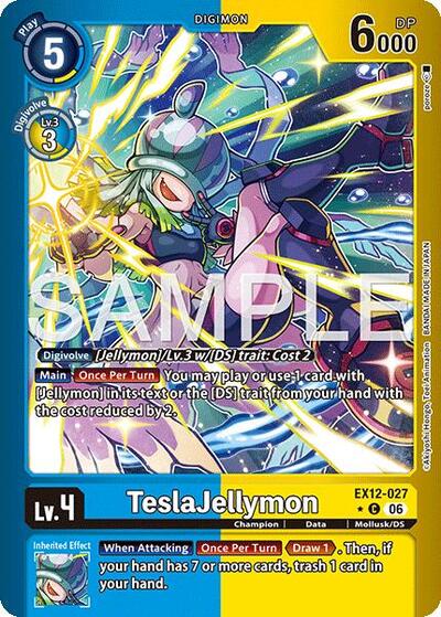 TeslaJellymon (Limited Foil) (Digital World Shambala) Near Mint Foil - Nick Nack's Full Frontal Attack