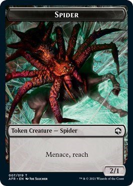 Spider Token (Promo Pack: Adventures in the Forgotten Realms) Near Mint - Nick Nack's Full Frontal Attack
